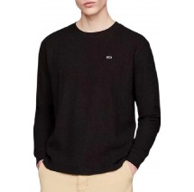 TOMMY JEANS REG WAFFLE L/S TEE ΜΠΛΟΥΖΑ ΑΝΔΡΙΚΗ BLACK