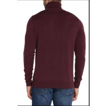 GUESS AARON LS TN SWEATER ΜΠΛΟΥΖΑ ΠΛΕΚΤΗ ΑΝΔΡΙΚΗ BORDEAUX