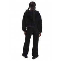 CALVIN KLEIN JEAS FLUFFY CROPPED HOODIE ΖΑΚΕΤΑ ΓΥΝΑΙΚΕΙΑ BLACK