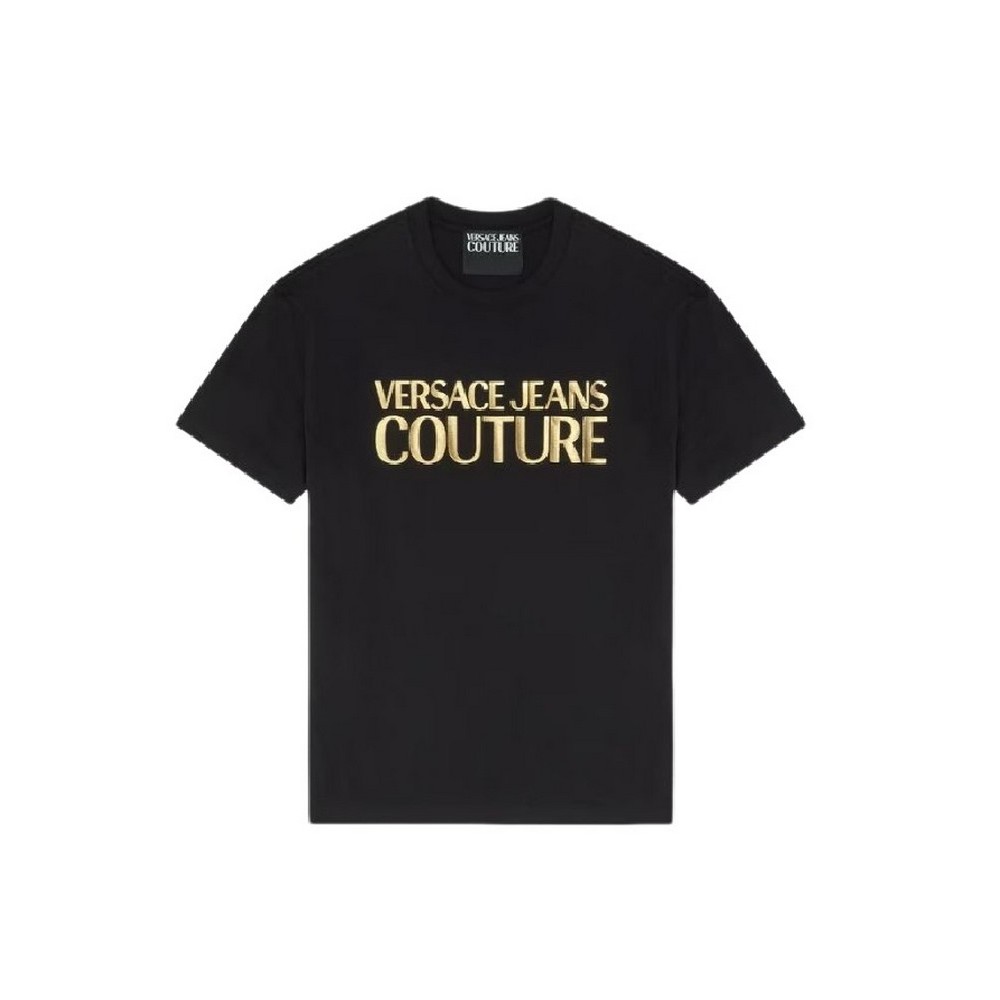 VERSACE JEANS COUTURE S LOGO THICK FOIL T-SHIRT ΑΝΔΡΙΚΟ BLACK