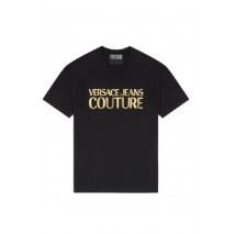 VERSACE JEANS COUTURE S LOGO THICK FOIL T-SHIRT ΑΝΔΡΙΚΟ BLACK