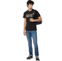 VERSACE JEANS COUTURE S LOGO THICK FOIL T-SHIRT ΑΝΔΡΙΚΟ BLACK