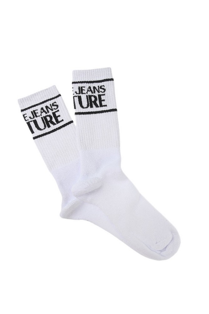 ΚΑΛΤΣΕΣ COTTON STRIPED LOGO ΑΝΔΡΙΚΕΣ VERSACE JEANS COUTURE WHITE