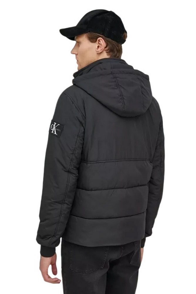 CALVIN KLEIN JEANS HOODED HARRINGTON JACKET ΜΠΟΥΦΑΝ ΑΝΔΡΙΚΟ BLACK