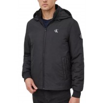 CALVIN KLEIN JEANS HOODED HARRINGTON JACKET ΜΠΟΥΦΑΝ ΑΝΔΡΙΚΟ BLACK