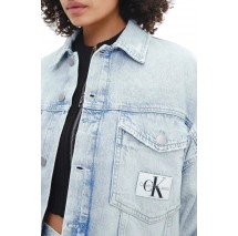 CALVIN KLEIN JEANS EXTRM OVERSIZED CROP DENIM JACKET ΜΠΟΥΦΑΝ ΓΥΝΑΙΚΕΙΟ BLUΕ DENIM