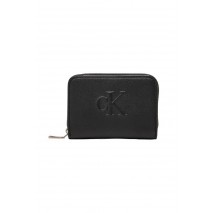 CALVIN KLEIN SCULPTED MED ZIP AROUND WALLET ΠΟΡΤΟΦΟΛΙ  ΓΥΝΑΙΚΕΙΟ BLACK