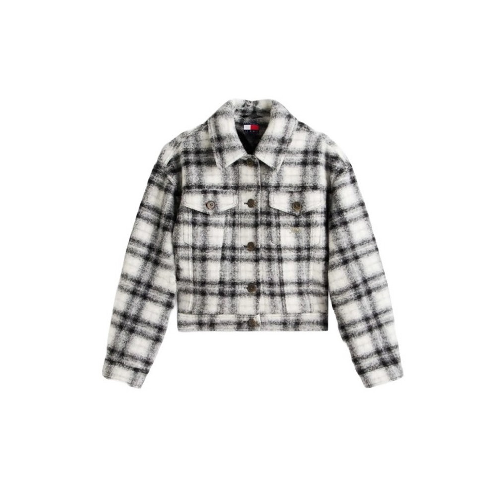 TOMMY JEANS WOOL TRUCKER JACKET ΜΠΟΥΦΑΝ ΓΥΝΑΙΚΕΙΟ BLACK