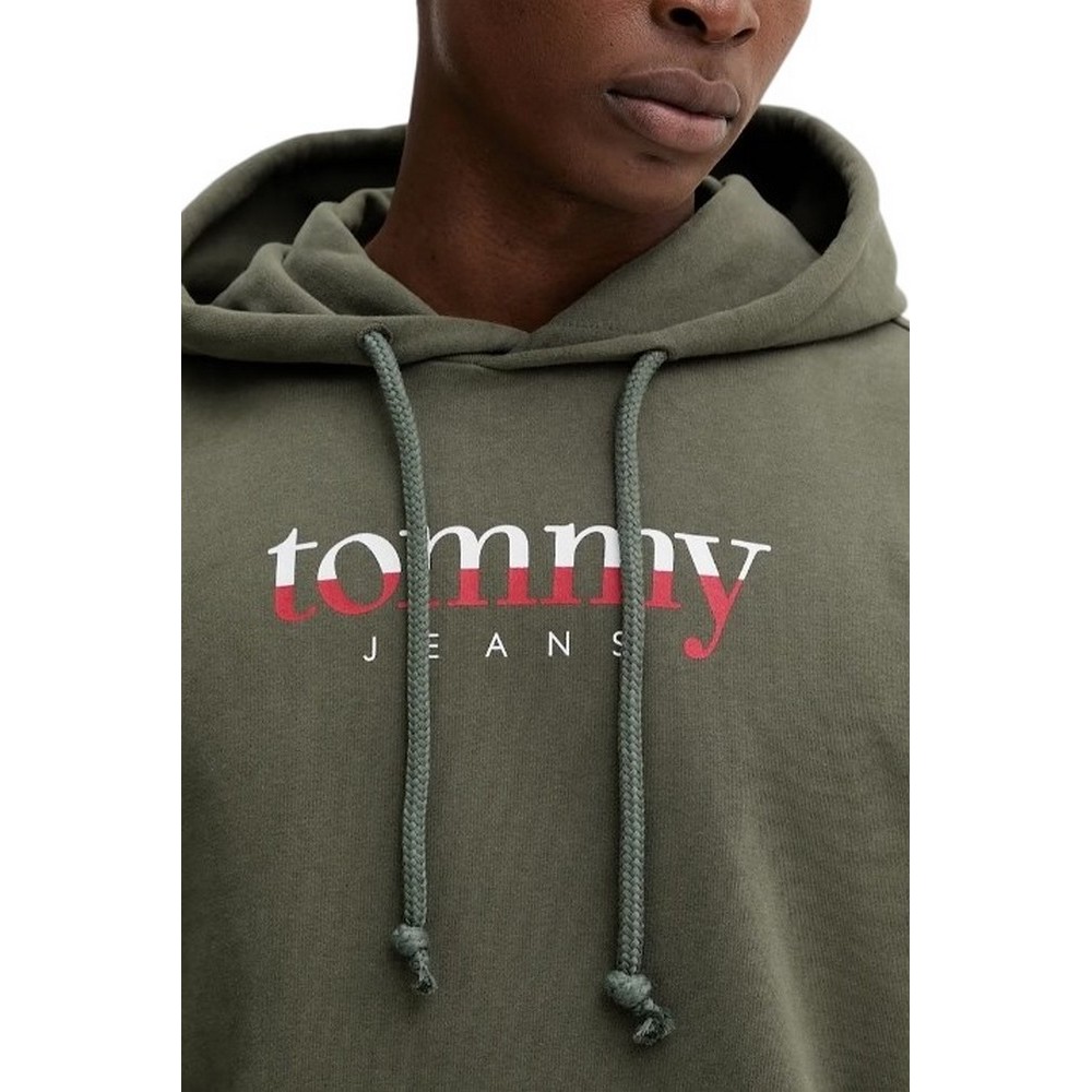 TOMMY JEANS REG DNA HOODIE EXT ΜΠΛΟΥΖΑ ΦΟΥΤΕΡ ΑΝΔΡΙΚΗ KHAKI
