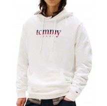 TOMMY JEANS REG DNA HOODIE EXT ΜΠΛΟΥΖΑ ΦΟΥΤΕΡ ΑΝΔΡΙΚΗ OFF WHITE