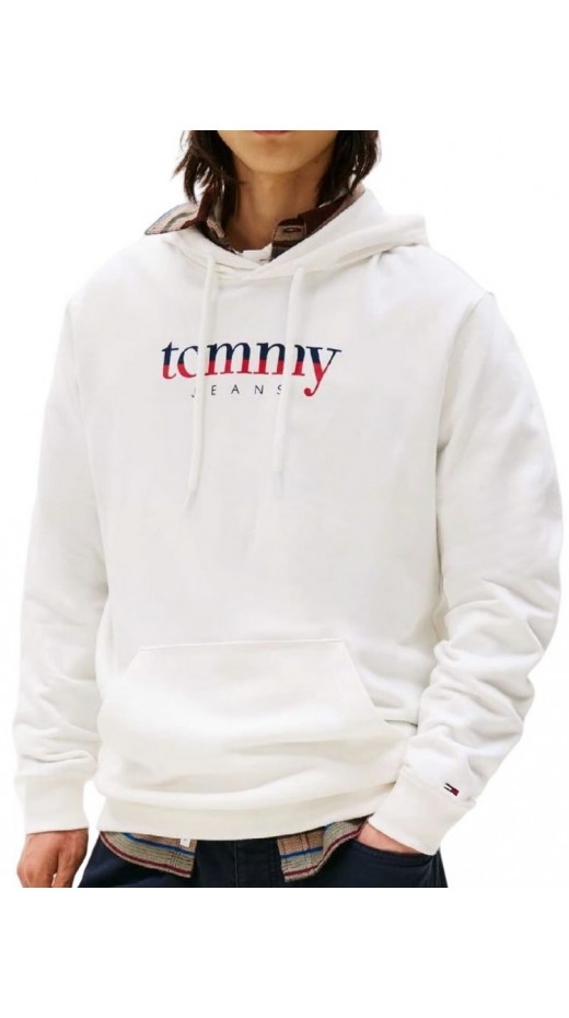 TOMMY JEANS REG DNA HOODIE EXT ΜΠΛΟΥΖΑ ΦΟΥΤΕΡ ΑΝΔΡΙΚΗ OFF WHITE