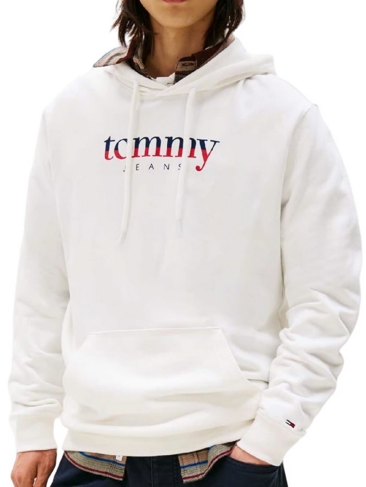 TOMMY JEANS REG DNA HOODIE EXT ΜΠΛΟΥΖΑ ΦΟΥΤΕΡ ΑΝΔΡΙΚΗ OFF WHITE