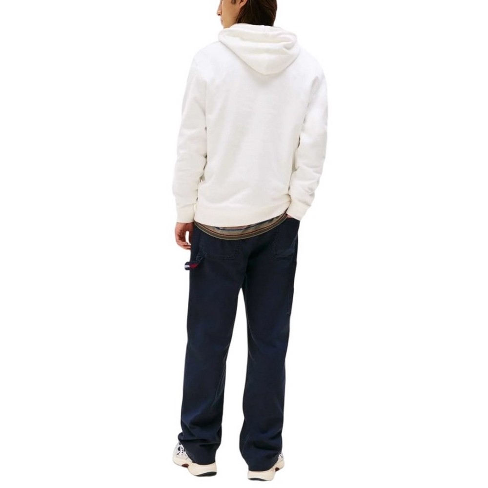 TOMMY JEANS REG DNA HOODIE EXT ΜΠΛΟΥΖΑ ΦΟΥΤΕΡ ΑΝΔΡΙΚΗ OFF WHITE