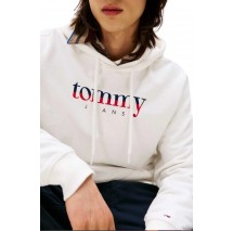 TOMMY JEANS REG DNA HOODIE EXT ΜΠΛΟΥΖΑ ΦΟΥΤΕΡ ΑΝΔΡΙΚΗ OFF WHITE