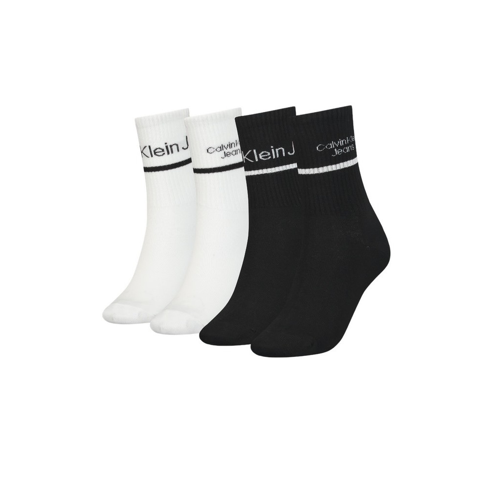 CALVIN KLEIN JEANS CKJ WOMEN SOCK 4P LOGO STRIPE GIFTBOX ΚΑΛΤΣΕΣ ΓΥΝΑΙΚΕΙΕΣ MULTI