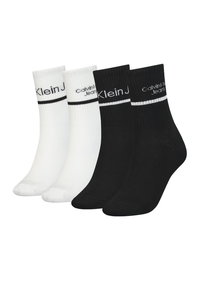 CALVIN KLEIN JEANS CKJ WOMEN SOCK 4P LOGO STRIPE GIFTBOX ΚΑΛΤΣΕΣ ΓΥΝΑΙΚΕΙΕΣ MULTI