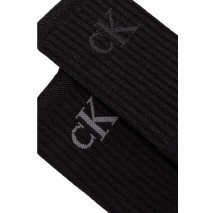 CALVIN KLEIN JEANS WOMEN SOCK 2P GLOSSY RIB ΚΑΛΤΣΕΣ ΓΥΝΑΙΚΕΙΕΣ BLACK