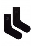 CALVIN KLEIN JEANS WOMEN SOCK 2P GLOSSY RIB ΚΑΛΤΣΕΣ ΓΥΝΑΙΚΕΙΕΣ BLACK