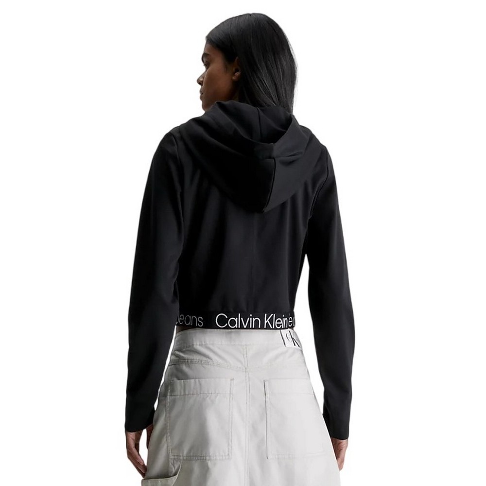 CALVIN KLEIN JEANS TAPE MILANO HOODIE ΜΠΛΟΥΖΑ ΦΟΥΤΕΡ ΓΥΝΑΙΚΕΙΑ BLACK