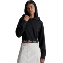 CALVIN KLEIN JEANS TAPE MILANO HOODIE ΜΠΛΟΥΖΑ ΦΟΥΤΕΡ ΓΥΝΑΙΚΕΙΑ BLACK