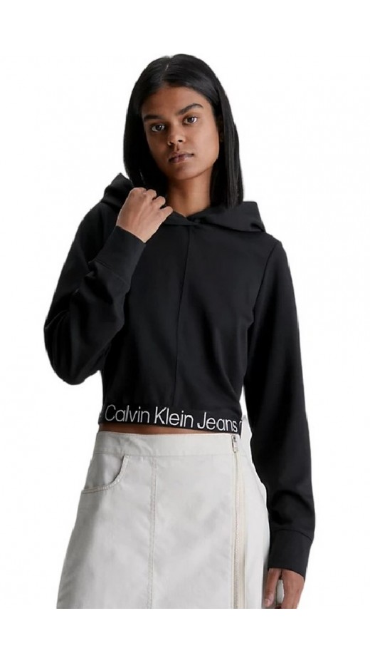 CALVIN KLEIN JEANS TAPE MILANO HOODIE ΜΠΛΟΥΖΑ ΦΟΥΤΕΡ ΓΥΝΑΙΚΕΙΑ BLACK