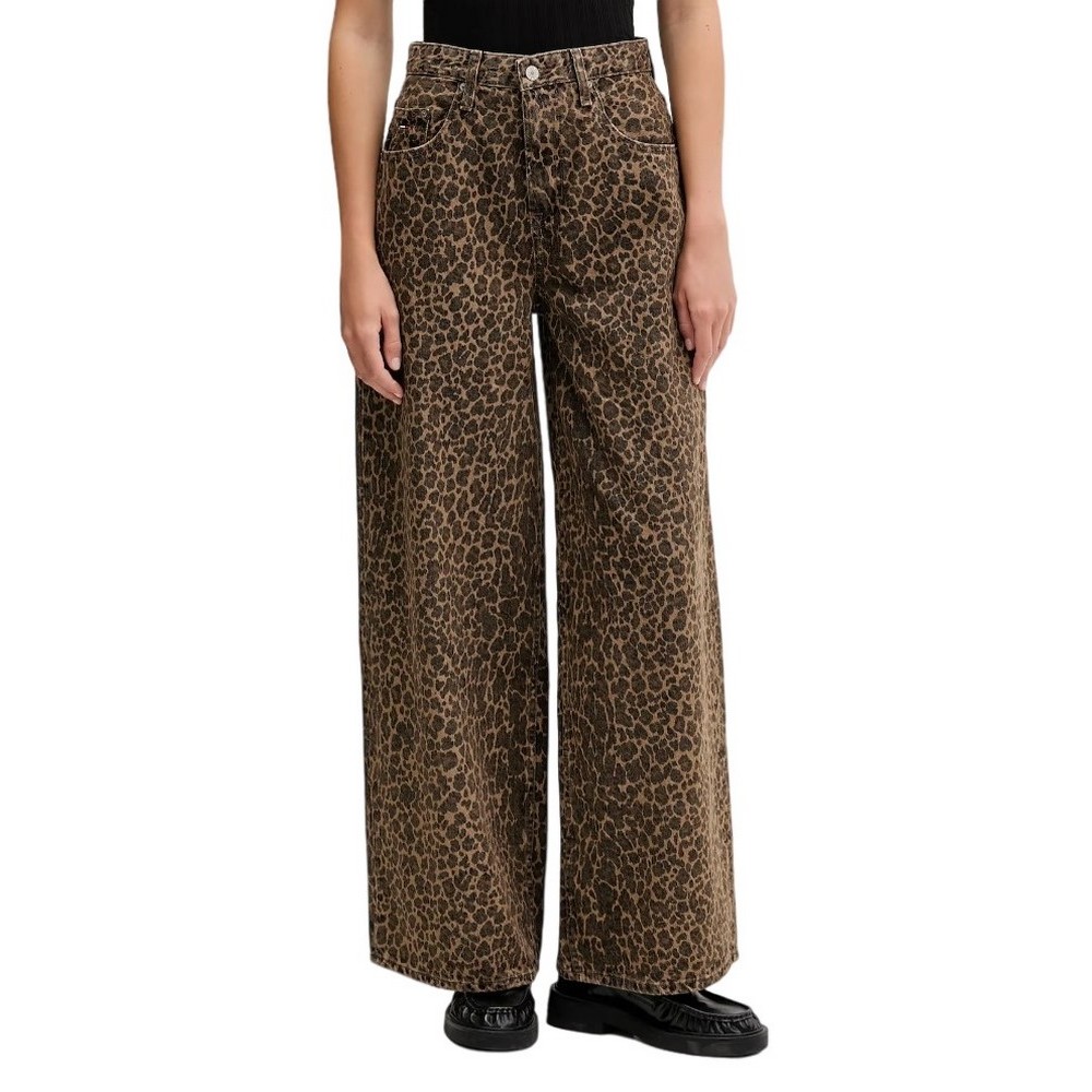 TOMMY JEANS CHARLIE MR LOOSE WIDE LEO ΠΑΝΤΕΛΟΝΙ ΓΥΝΑΙΚΕΙΟ ANIMAL PRINT