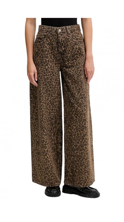 TOMMY JEANS CHARLIE MR LOOSE WIDE LEO ΠΑΝΤΕΛΟΝΙ ΓΥΝΑΙΚΕΙΟ ANIMAL PRINT