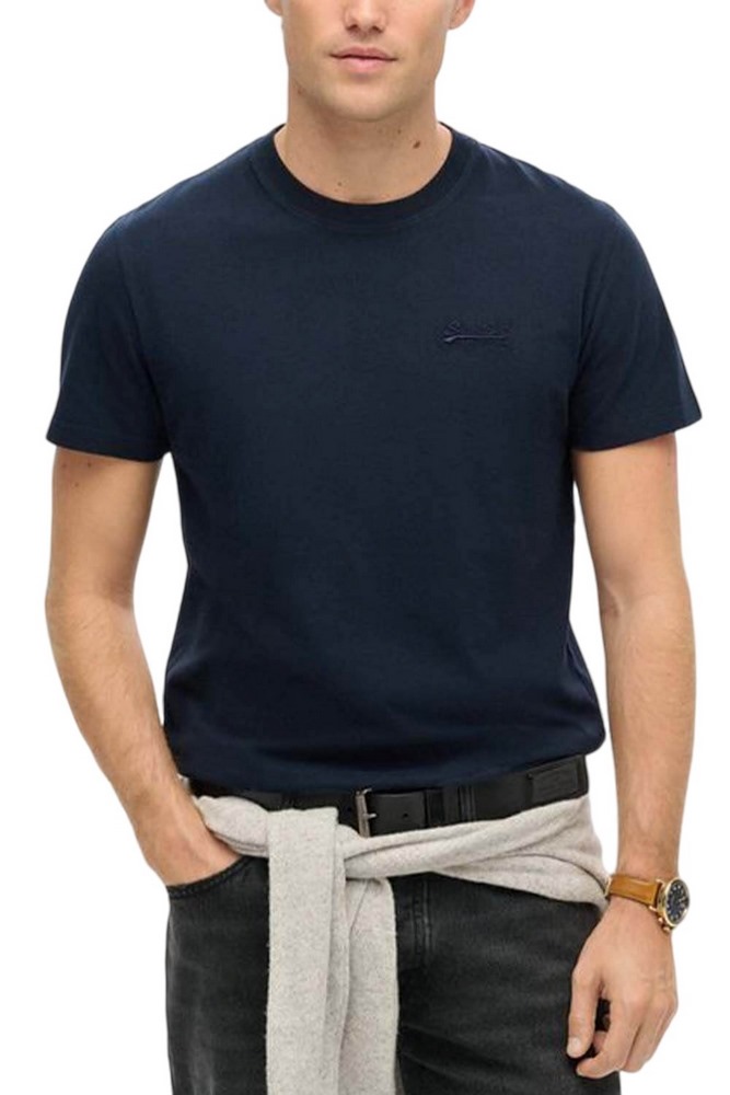 SUPERDRY ESSENTIAL LOGO EMB T-SHIRT ΜΠΛΟΥΖΑ ΑΝΔΡΙΚΗ NAVY