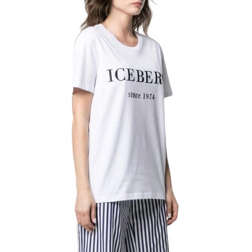 T-SHIRT JERSEY  ΓΥΝΑΙΚΕΙΟ ICEBERG BLACK/WHITE