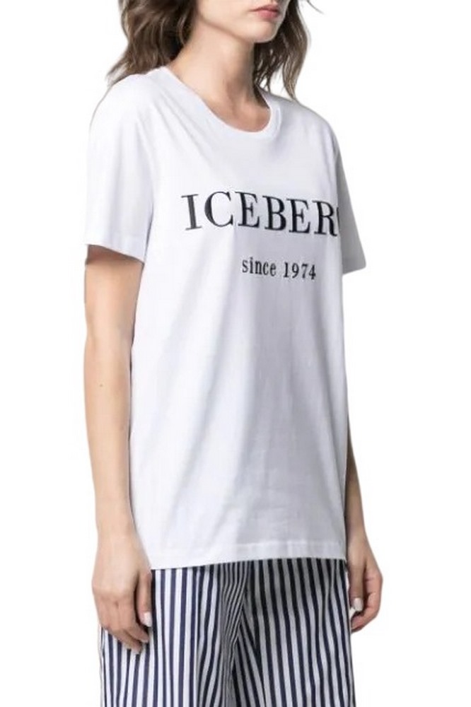T-SHIRT JERSEY  ΓΥΝΑΙΚΕΙΟ ICEBERG BLACK/WHITE