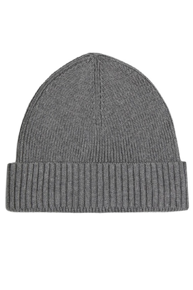 TOMMY HILFIGER FLAG PIMA COTTON BEANIE ΣΚΟΥΦΟΣ ΑΝΔΡΙΚΟΣ GREY