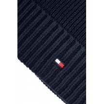 TOMMY HILFIGER FLAG PIMA COTTON BEANIE ΣΚΟΥΦΟΣ ΑΝΔΡΙΚΟΣ NAVY