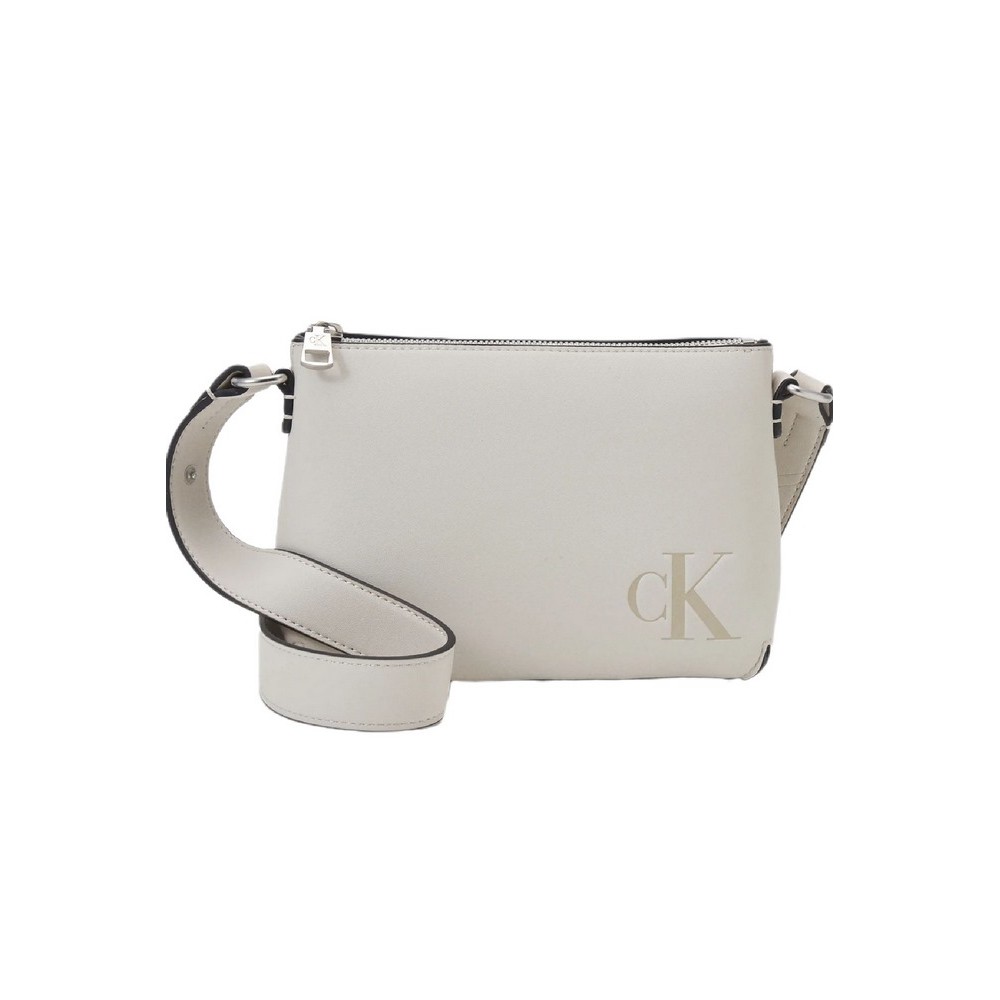 CALVIN KLEIN JEANS SCULPTED CAMERA POUCH21 MONO ΤΣΑΝΤΑ ΓΥΝΑΙΚΕΙΑ ECRU