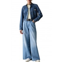 CALVIN KLEIN JEANS EASY CROPPED DENIM JACKET TINTED ΜΠΟΥΦΑΝ ΓΥΝΑΙΚΕΙΟ BLUΕ DENIM