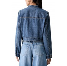 CALVIN KLEIN JEANS EASY CROPPED DENIM JACKET TINTED ΜΠΟΥΦΑΝ ΓΥΝΑΙΚΕΙΟ BLUΕ DENIM