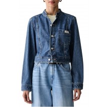 CALVIN KLEIN JEANS EASY CROPPED DENIM JACKET TINTED ΜΠΟΥΦΑΝ ΓΥΝΑΙΚΕΙΟ BLUΕ DENIM