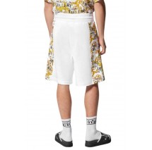 VERSACE JEANS COUTURE R CONTR LOGO BAROQUE FELPA ΒΕΡΜΟΥΔΑ ΑΝΔΡΙΚΗ WHITE