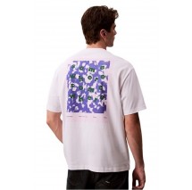CALVIN KLEIN JEANS 16S CALVIN SOMEWHERE GRAPHIC T-SHIRT ΜΠΛΟΥΖΑ ΑΝΔΡΙΚΗ WHITE