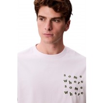 CALVIN KLEIN JEANS 16S CALVIN SOMEWHERE GRAPHIC T-SHIRT ΜΠΛΟΥΖΑ ΑΝΔΡΙΚΗ WHITE