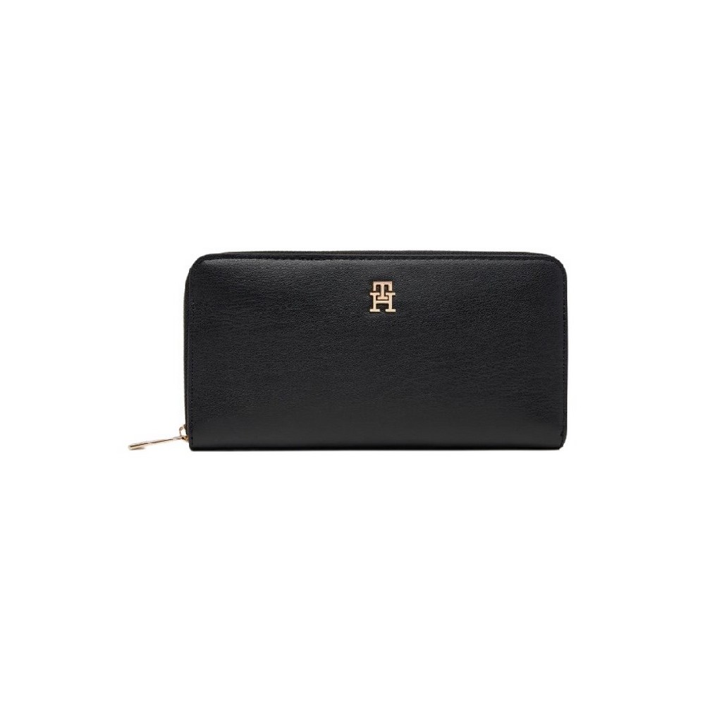 TOMMY HILFIGER ICON LRG ZA ΠΟΡΤΟΦΟΛΙ ΓΥΝΑΙΚΕΙΟ BLACK