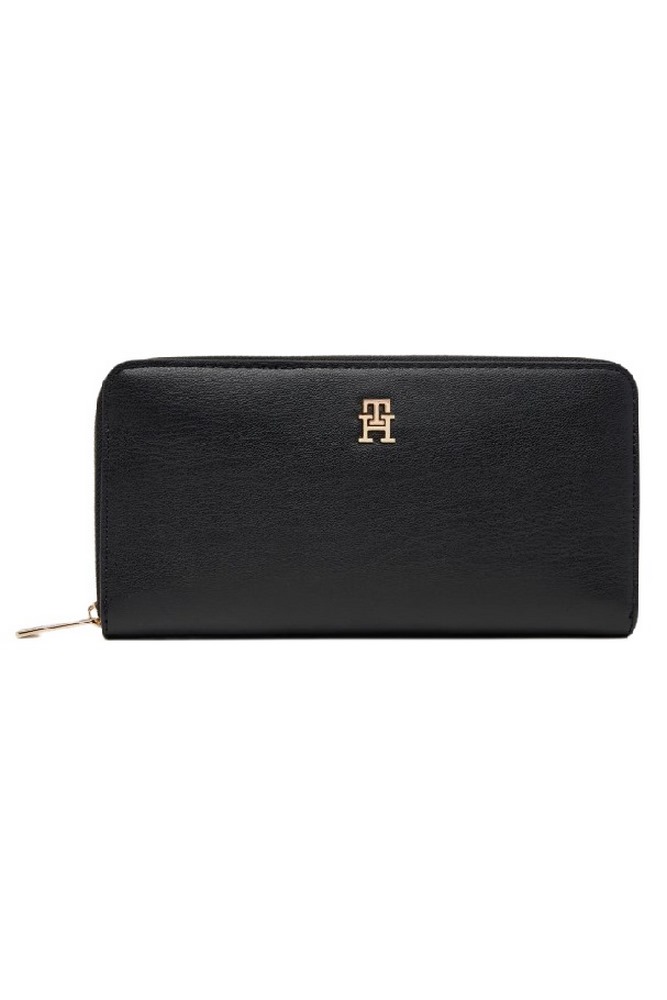 TOMMY HILFIGER ICON LRG ZA ΠΟΡΤΟΦΟΛΙ ΓΥΝΑΙΚΕΙΟ BLACK