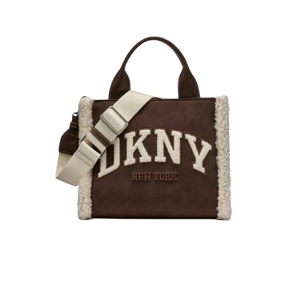 DKNY HADLEE SM TOTE HANDBAG ΤΣΑΝΤΑ ΓΥΝΑΙΚΕΙΑ BROWN