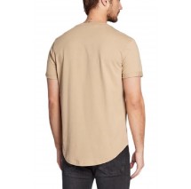 CALVIN KLEIN JEANS BADGE TURN UP SLEEVE  T-SHIRT ΑΝΤΡΙΚΟ BEIGE