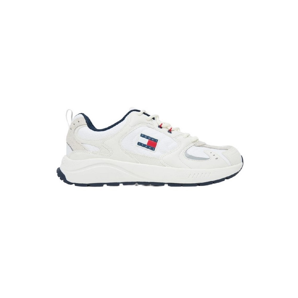 TOMMY JEANS  RUNNER MIX MATERIAL ΠΑΠΟΥΤΣΙ ΑΝΔΡΙΚΟ WHITE