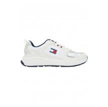 TOMMY JEANS  RUNNER MIX MATERIAL ΠΑΠΟΥΤΣΙ ΑΝΔΡΙΚΟ WHITE