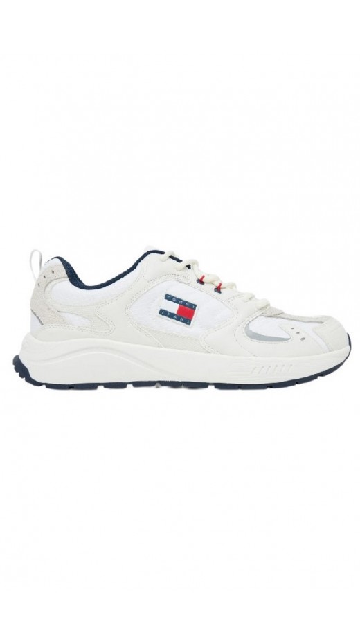 TOMMY JEANS  RUNNER MIX MATERIAL ΠΑΠΟΥΤΣΙ ΑΝΔΡΙΚΟ WHITE