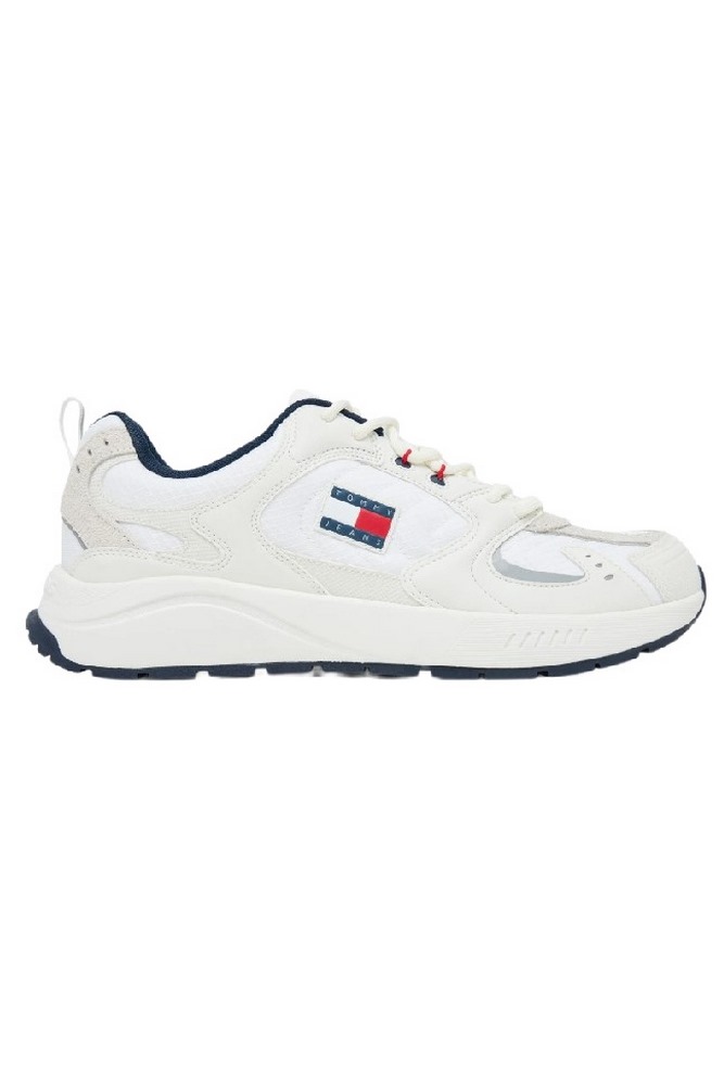 TOMMY JEANS  RUNNER MIX MATERIAL ΠΑΠΟΥΤΣΙ ΑΝΔΡΙΚΟ WHITE