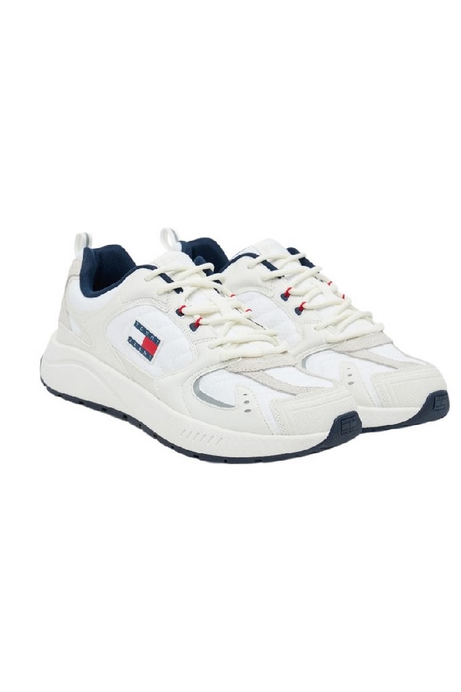 TOMMY JEANS  RUNNER MIX MATERIAL ΠΑΠΟΥΤΣΙ ΑΝΔΡΙΚΟ WHITE