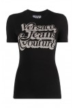 VERSACE JEANS COUTURE S LOGO SPEN CRYSTAL T-SHIRT ΓΥΝΑΙΚΕΙΟ BLACK