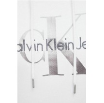 CALVIN KLEIN JEANS SEASONAL MONOGRAM REGULAR HOODIE ΜΠΛΟΥΖΑ ΦΟΥΤΕΡ ΑΝΔΡΙΚΗ WHITE